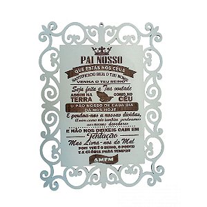 Placa Pai Nosso Evangelico Cor Branco [F031]