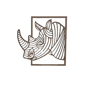 Placa Rinoceronte 3d Decoração Ambiente Natural Mdf 3mm [F031]