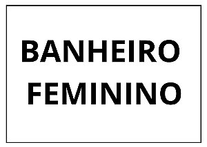 Placa Sinalização 1/2 Oficio Banheiro Feminino Mdf Natural [F031]