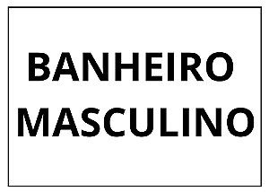 Placa Sinalização 1/2 Oficio Banheiro Masculino Mdf Natural [F031]