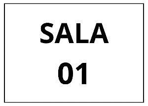 Placa Sinalização 1/2 Oficio Sala 01 Mdf Natural [F031]