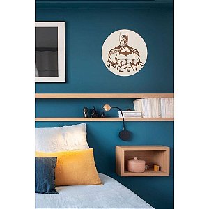 Plaquinha Decorativa Batman Branco Em Mdf [F031]