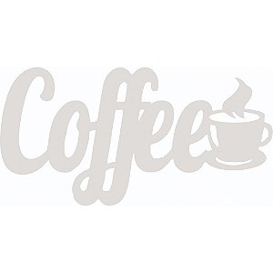 Plaquinha Decorativa Coffe Branco Em Mdf [F031]