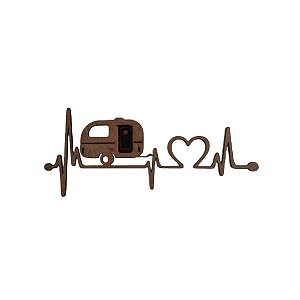 Plaquinha Trailer Viagem Saude Motorhome Natural Cru Mdf 3mm [F031]