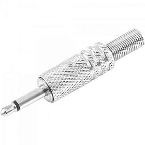 Plug P2 Mono Níquel Com Mola PGPD0005 Prata Storm - PCT / 50 [F002]