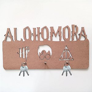 Porta Chave Alohomora Harry Potter Natural Em Mdf [F031]