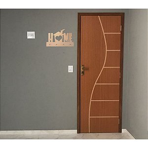Porta Chave Home Em Mdf Natural [F031]