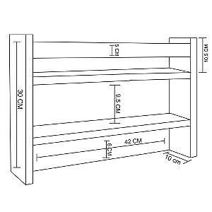 Porta Chave Organizador Trovarelli Branco [F031]