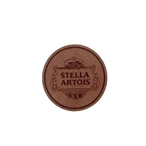 Porta Copo Stella Artois Natural Em Mdf [F031]