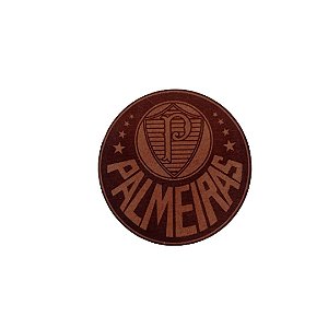 Porta Copo Time Palmeiras Natural Em Mdf [F031]