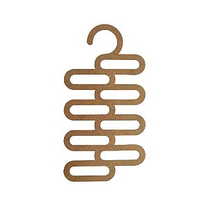 Porta Gravatas Cabide 8 Lugares Mdf 3mm Natural [F031]