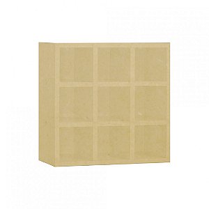 Porta Toalhas 9 Lugares Em Mdf Natural [F031]