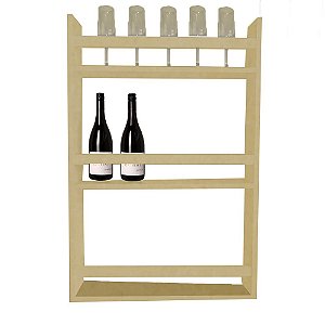Prateleira Adega Barzinho Multiuso Madeirado Em Mdf [F031]