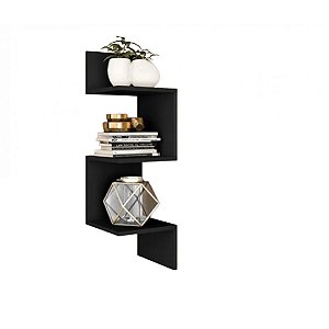 Prateleira De Canto 80 Cm Preto [F031]