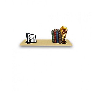 Prateleira Simples 20x15 Cm Com Suporte Em Mdf Natural [F031]