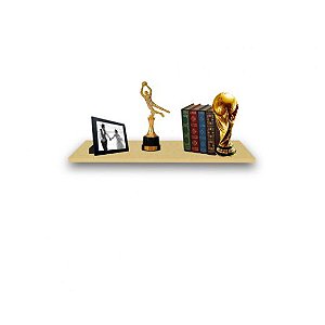 Prateleira Simples 30x15 Cm Com Suporte Em Mdf Natural [F031]