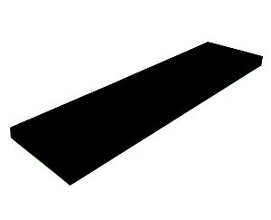 Prateleira Simples Preta 80x15 Cm Com Suporte Em Mdf [F031]