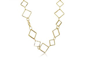 Pulseira Com Corrente De Quadrados [F027]