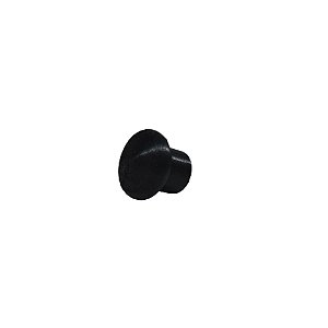 Puxador Bolinha Plastico Preto C 9 Pc [F031]