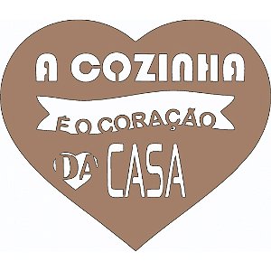Quadro A Cozinha é O Coração Da Casa Mdf Natural [F031]