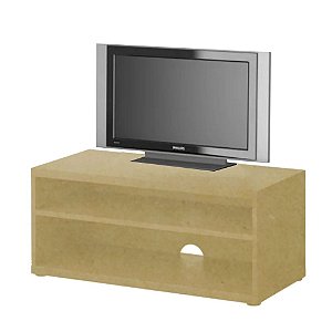 Rack Sala Natural De Chão Para Tv Ate 32 Polegadas Em Mdf [F031]