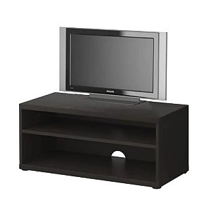 Rack Sala Preto De Chão Para Tv Ate 32 Polegadas Em Mdf [F031]