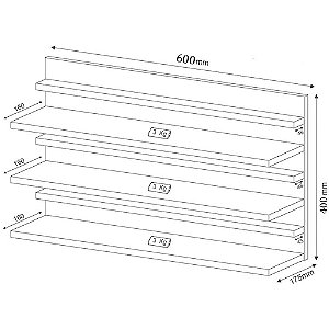 Sapateira Suspensa 3 Prateleiras Em Mdf Branco [F031]