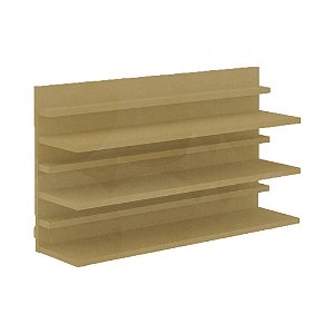 Sapateira Suspensa 3 Prateleiras Em Mdf Natural [F031]