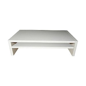 Suporte C/ Prateleira Para Monitor Branco Em Mdf [F031]