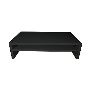 Suporte C/ Prateleira Para Monitor Preto Em Mdf [F031]