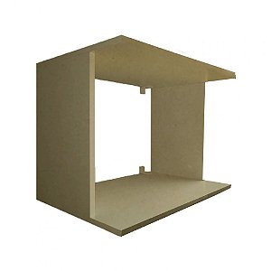 Suporte De Microondas Simples Em Mdf Natural [F031]