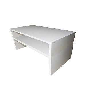 Suporte Duplo Para Monitor Em Mdf Branco [F031]