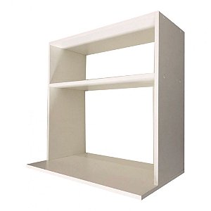 Suporte Microondas Com Nicho Em Mdf Branco [F031]