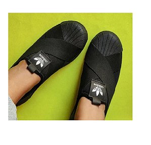 Tenis Feminino Superstar Slip On Adidas Black [F116]
