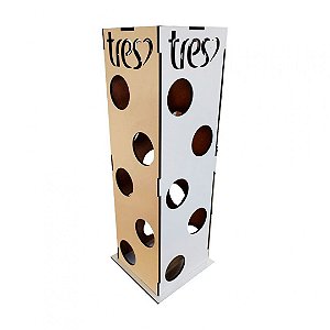 Torre Porta Capsulas Três Corações Mdf Branco [F031]