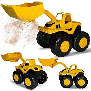 Trator Retro Escavadeira De Brinquedo Caminhão Construção [F114]