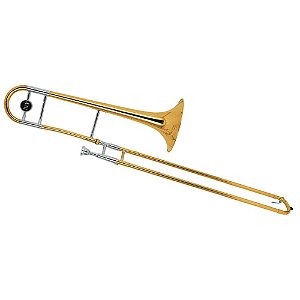 Trombone De Vara Tb 200v Laqueado Dourado Com Case New York [F097]