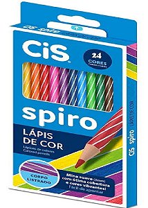 Lápis De Cor Cis Spiro Estojo Com 24 Cores [F112]