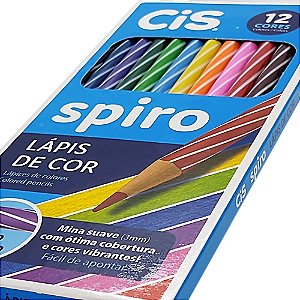 Lápis De Cor Estojo Com 12 Cores Spiro Cis  [F112]