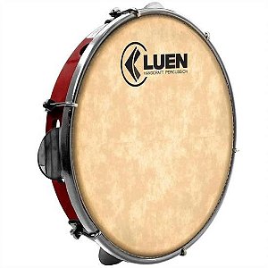 Pandeiro 10" Pele Animal Vermelho Luen [F002]