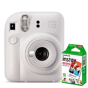 Kit Câmera Fujifilm Instax Mini 12 Branco Marfim + Filme De 10 Poses [F118]