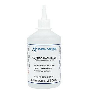 Álcool Isopropílico 250ml ISOPROPANOL IMPLASTEC - CMC / 36 [F002]