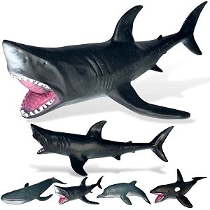 Animais Marinhos De Borracha Tubarão Golfinho Baleia Orca [F114]