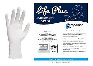 Luva Cirurgica Esteril Com Po N.8,0 Life Plus 1un Lemgruber [F083]