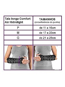 Ortese Comfort Air Longa Sem Polegar Esq Preto M Hidrolight Or1028b_2 [F083]