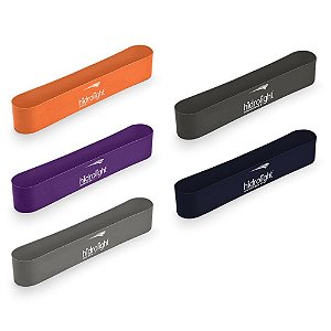 Kit Faixa Elastica Mini Band 5 Peças Hidrolight Fl72 [F083]