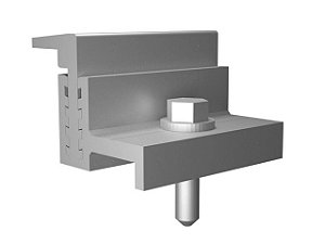Estrutura Solar Romagnole 411831 Rs-295 Fixador End Clamp P/ Estrutura Solar Solo Rs-232 C-aces Pacote C/4 Unds [F083]