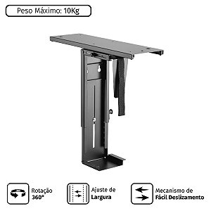 Suporte Para Gabinete Cpu Suspenso Ajustável - Plmsc03 [F083]