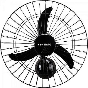 Ventilador de Parede Ventisol Oscilante 60cm Aço Preto Bivolt [F002]