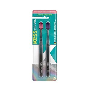 Kit Com 2 Escovas Dentais Pro 10k Extra Macias Kess 2110 [F083]
